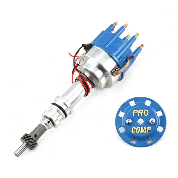 Speedmaster PCE376.1225.02 Compatible with Ford 351W Windsor 8020 Series Pro Billet Ready to Run Distributor [Blue]
