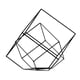 thumbnail image 2 of Estantería de escritorio con figuras geométricas abstractas de 2 piezas para sala de estar Negro, 2 of 9
