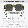 thumbnail image 3 of Gafas de sol HAOLOTA Polarizadas UV400 para mujer y hombre, Fit Over Glasses, 3 of 7