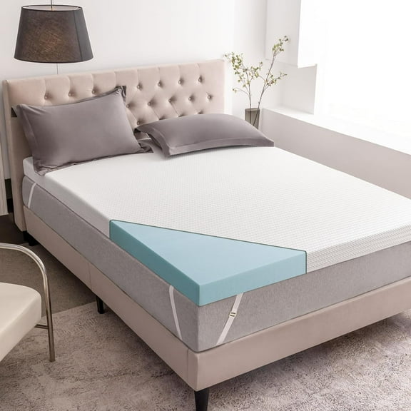 3 Inch Gel Memory Foam Mattress Topper Full Size, Cooling Bed Topper with Removable Cover, Soft & Pain Relief & Breathable, CertiPUR-US & Oeko-Tex Certified