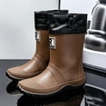 thumbnail image 4 of Women's Waterproof PVC Ankle Rain Boots Non Slip Thick Heel Gardening Shoes, 4 of 7