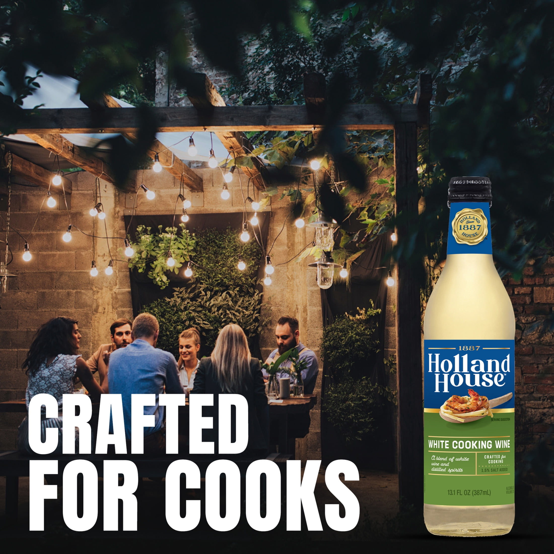 (6 pack) Holland House White Cooking Wine, 13 fl oz, 13.0 Servings per Container
