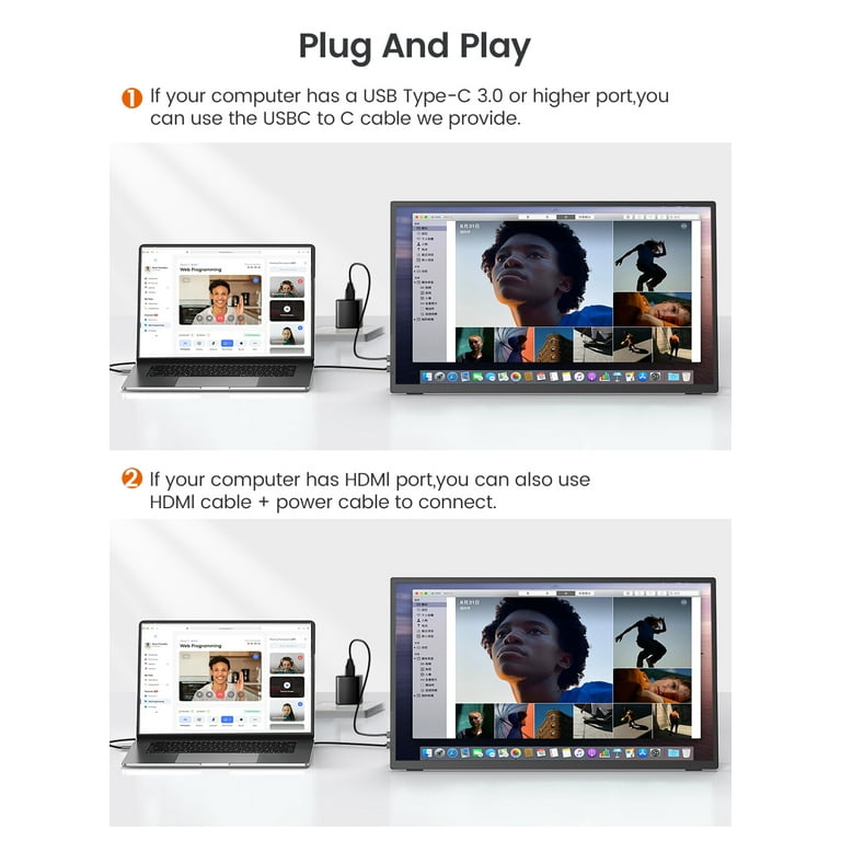 UPERFECT E6 Pro, 18.5'' FHD Lightweight Portable Touch Gaming