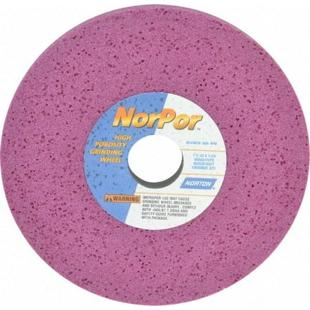 

Norton 7 Diam x 1-1/4 Hole x 1/2 Thick H Hardness 60 Grit Surface Grinding Wheel Aluminum Oxide Type 1 Medium Grade 3 600 Max RPM Vitrified Bond No Recess