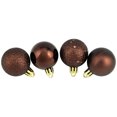thumbnail image 3 of Northlight 96ct Shatterproof 4-Finish Christmas Ball Ornament Set 1.5" - Brown, 3 of 7