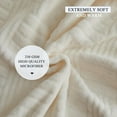thumbnail image 2 of Simple&Opulence Cream Throw Blanket for Couch-Super Soft Fluffy Blankets for Women 50x70 Inches Cozy Lightweight Flannel Fleece Blanket for Home Decor（Brick Pattern, 2 of 6