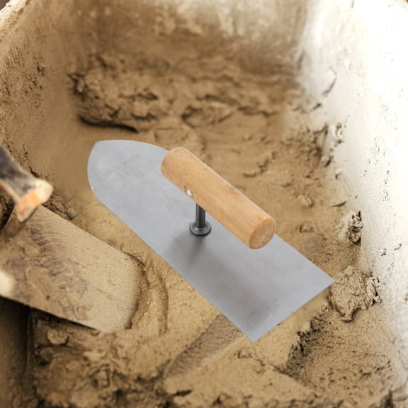 MIPCASE Heavy Duty Steel Concrete Trowel with Wood Handle, Professional Hand Tool for Efficient Masonry Work