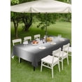 thumbnail image 4 of Outdoor Tablecloth with Umbrella Hole for Patio/Picnic/Party/Camping, Black Grey Ombre Waterproof Table Cloth Rectangle Table Cover Washable, Contemporary Abstract Gradient (54"x 80"), 4 of 8