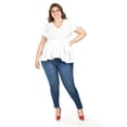 thumbnail image 5 of Blusa de corte peplum Roman Fashion /Juvenil, 1869 (Blanco) blanco 38, 5 of 5