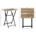 thumbnail image 4 of Foldable TV Tray,Set of 2,Portable Wooden Snack Table, No Installation Required, Perfect for Living Room, Bedroom, Office, and Small Spaces, 4 of 6
