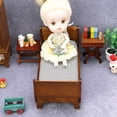 thumbnail image 2 of 1/12 Scale Dollhouses Miniature Bed for Imaginative Dollhouses Scene Displaying, 2 of 12