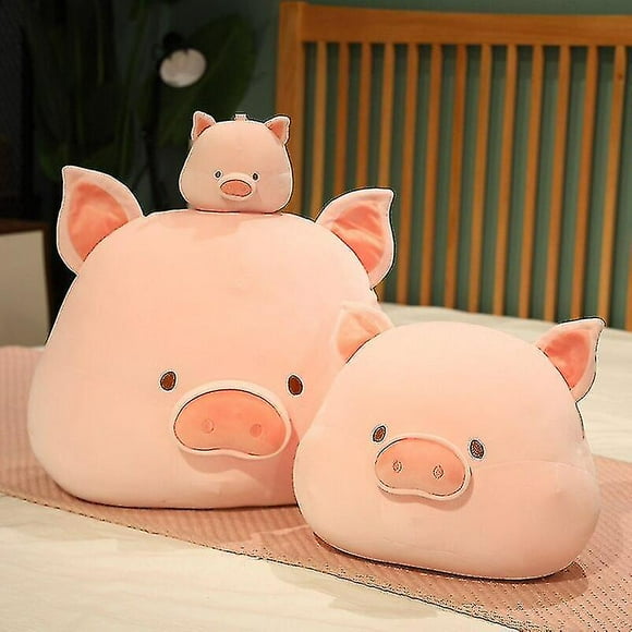 15/40/60cm Squishy Cartoon Pig Head Plush Pig Toy Soft Animal Pillow for Kids Girls Birthday Gift