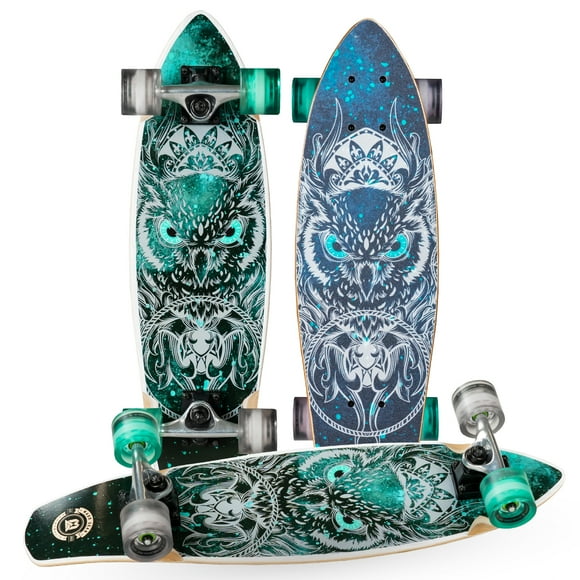 MADD GEAR 28" Cruiser Skateboard - Assorted, Alloy Trucks, Maple Deck