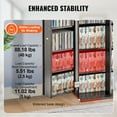 thumbnail image 3 of KFFKFF Media Storage Cabinet 4 Layers Adjustable DVD Shelves 576 CDs Espresso, 3 of 9