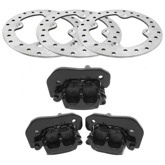 M MATI Front Rear Brake Calipers & Rotors for Can Am Outlander Renegade 1000 850 800 650 570 500 450 Max 6x6