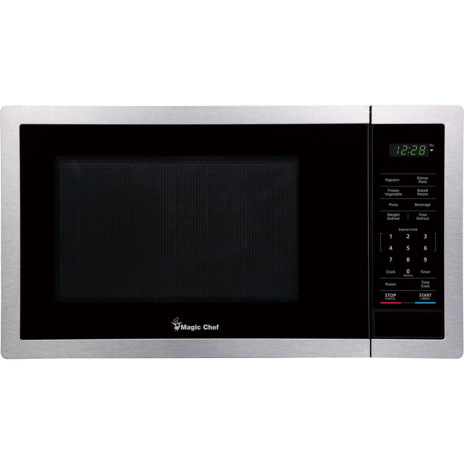 Magic Chef MC99MST 0.9-cu. ft. 900-Watt Countertop Digital Touch Microwave, Silver