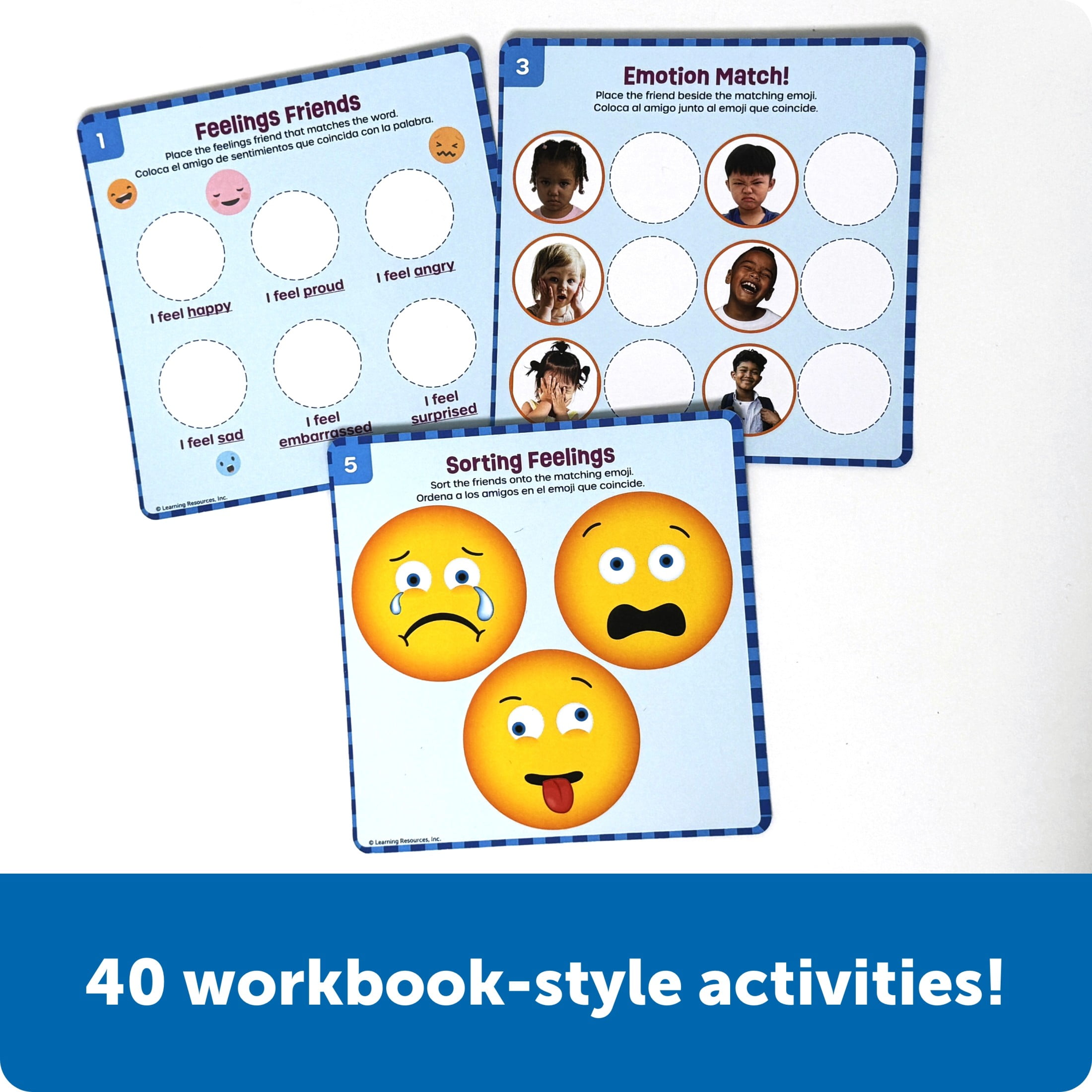 Learning Resources Skill Builders! Feelings Learning Kit Talking Flash Cards Ages 4 and Up