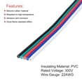 thumbnail image 3 of Unique Bargains 22 AWG Flat Ribbon Wire, LED Extension Cable 5 Pin, 39.4Ft Long 0.067' Dia 5 Color RGB Cable, Internal Wiring, 3 of 7