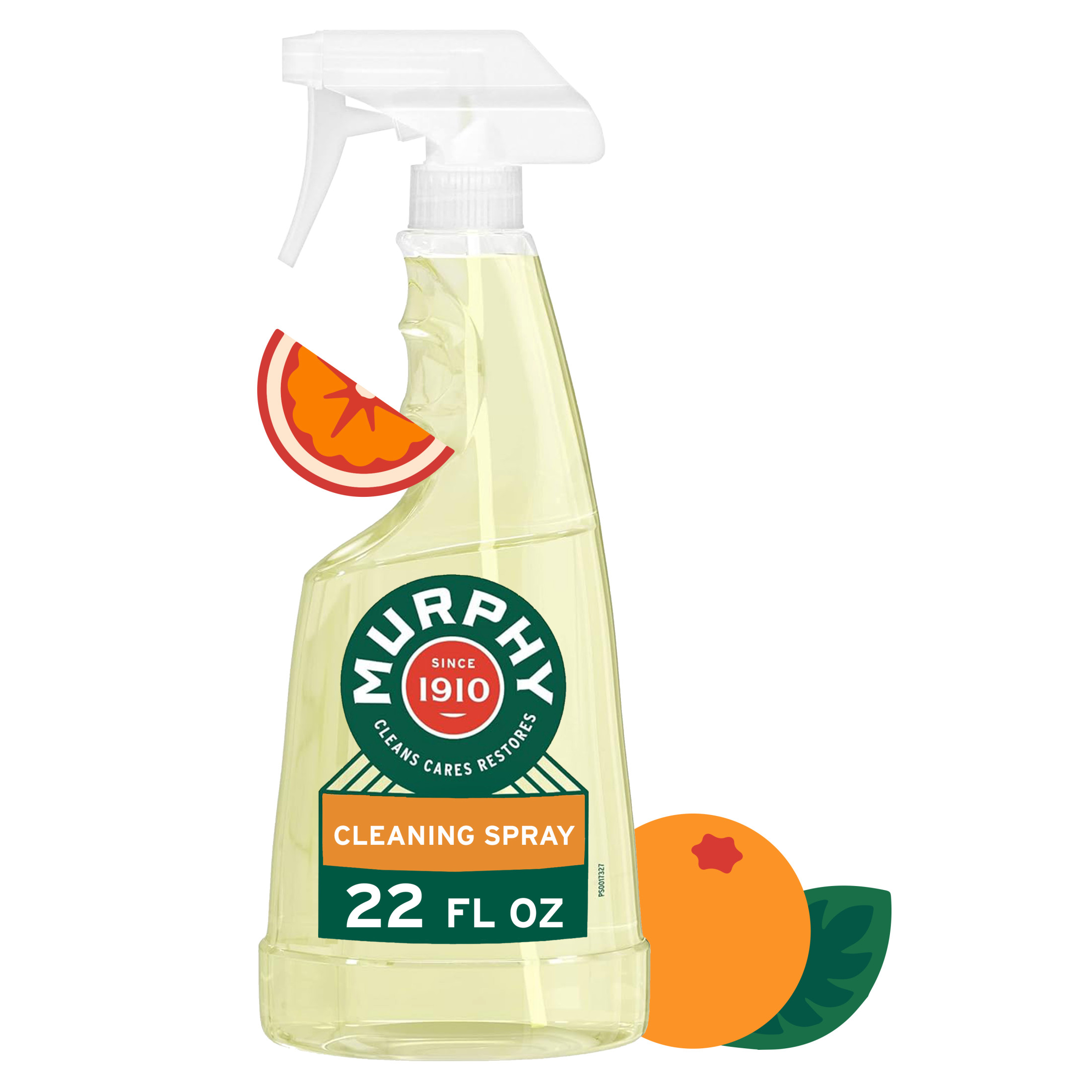 Murphy Oil Soap Cleaning Spray, Wood Cleaner, No-Rinse Floor Cleaner, Orange Scent, 22 fl oz Bottle
