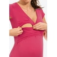 thumbnail image 1 of Chest Cross V Neck Maternity Wear - Short Sleeve Nursing Wear for Stylish Comfort, 1 of 1