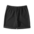 thumbnail image 4 of Mens Retro Corduroy Shorts Summer Casual Adjustable Elastic Waist Solid Color Comfortable Trousers with Pockets Black S, 4 of 5