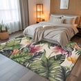 thumbnail image 5 of 5x8Ft Area Rugs, Palm Leaves Non-Skid Rubber Backing Large Rectangle Rugs - Living Room Bedroom Home Office, Summer Botanical Tropical Plants Rustic Indoor Floor Mat Carpets Washable Rug, 5 of 9