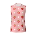 thumbnail image 6 of Lsque Strawberries Print Men's Cotton Blend Sleeveless Muscle Shirts (S-3XL)- Moisture Wicking, Odor Protection, UPF 30+,X-Large, 6 of 8
