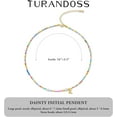 thumbnail image 2 of Turandoss Colorful Beaded Initial Choker Pearl Necklace for Women Girls Letter A-Z Cute Jewelry Trendy Personalized Birthday Gifts for Women Little Girl Her, 2 of 8