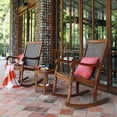 thumbnail image 2 of Alston Solid Wood Round Patio Side Table Natural Brown Finish, 2 of 7