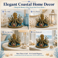 thumbnail image 5 of Ocean Sparkle Animal Craft Kit, 1-Piece Sea Turtle 3D Beaded Sea Animal DIY Set with Pearls, Wire, Shell and Coral Accents, Adult Tabletop Craft, 5 of 6