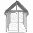 thumbnail image 3 of vidaXL Dog Kennel Silver Galvanized steel, 100% polyethylene Large, 3 of 11