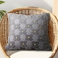 thumbnail image 5 of Spring Summer Yellow Color Flower Heart Throw Pillow Cover 18x18 Inch Set of 1 Easter Decoration Soft Plush Flower Jacquard Throw Pillows Cushion Case for Bedroom Sofa Holiday Festivals Home Decor, 5 of 7