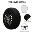 thumbnail image 4 of Spare Tire Cover, Beautiful Fox Wheel Cover Tire Covers for Trailers Car Truck Camper Universal Tire Covering Fits Diameter 14 inch, 4 of 7
