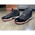 thumbnail image 3 of A i r-Jor-dan 11 Bred Shoes Black Red Playoff High Retro 2001 Release Sz 11 Vintage, 3 of 6