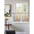 thumbnail image 3 of Spring Floral Tier Curtains 36 Inch Length,Sheer Curtains for Bedroom Living Room Window Watercolor Elegant Summer Botanical Rustic Voile Drapes Kitchen Curtains Small Half Window 27.5"x36" 2 Panels, 3 of 7