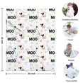 thumbnail image 4 of White Cow Moo Pattern Blanket,Comfortable Soft Lamb Wool Throw Blanket,All Season,Warm Lightweight Blankets for Sofa Bed Couch Living Room Chair,30"x40", 4 of 4