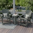 thumbnail image 2 of Wildridge Heritage High Adirondack Chair, Dark Gray - All-Weather Recycled Plastic Furniture for Patio, Deck, Lawn, 2 of 4