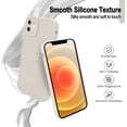 thumbnail image 3 of Compatible with iPhone 12 Case,Ultra Slim Case Liquid Silicone Cover for iPhone 12 (6.1 inch), with Full Body Protection Anti-Scratch Shockproof Bumper, Milky White, 3 of 13