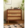 thumbnail image 3 of N-armario Retro de madera maciza con tres cubos, armario de almacenamiento para dormitorio, cómoda de pared para salón, apartamento pequeño moderno y sencillo, 3 of 4