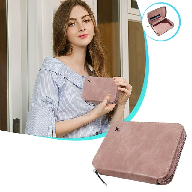 Avdolw Multifunctional Zipper Passport Bag - RFID Blocking Travel Organizer with Luggage Tag & Secure Closure