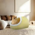 thumbnail image 2 of 17.7" Medium Dog Bed, for Small Dogs Up to 30lbs - Washable Burrow Puppy Beds - Covered Dog Cave Bed with Anti-Slip Bottom - Charcoal Gray (Yellow), 2 of 4