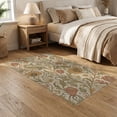 thumbnail image 2 of ODIKA 5'x7' Warm Earth Tones Floral Elegance Washable Area Rug Art Nouveau Botanical Pattern Design Non-Slip, Low Pile, Stain Resistant for Guest Room, Lounge, Apartment, 2 of 7