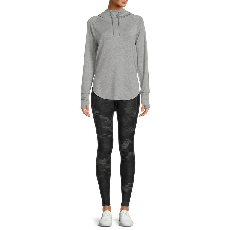 Athletic Works Women s Athleisure Mock Neck Hoodie Walmart