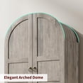thumbnail image 5 of Huisuilinss 72" Tall Arched Cabinet, 4-Tier Arched Kitchen Pantry with Doors & 2 Drawers, Modern Display Storage Cabinets,Wooden Pantry Cabinet for Living Room, Dining Room, 5 of 8
