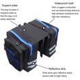 thumbnail image 2 of Bolsa para sillín de bicicleta, cesta para bicicleta de montaña, asiento trasero, portaequipajes doble con asa de gancho ajustable, bolsillos reflectantes y grandes, 2 of 5