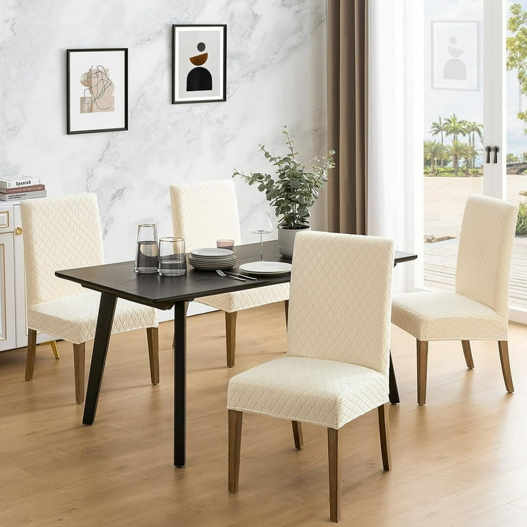 zihao 100% Waterproof Dining Room Chair Covers Set of 4, Super Fit
