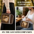 thumbnail image 5 of Xixirimido Bible Cover Case for Women, Quilted Bible Cover Bag with Handle, Bible Carrying Case Study Supplies Accessories for Men, Brown Elk Cross, 5 of 7