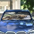 thumbnail image 4 of WOBOGO Ancient Cars Car Windshield Sunshades Autopilot Lightweight Accordion Sun Visor 57×31.5in, 4 of 8