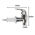 thumbnail image 3 of 2 Pcs Robinet de Distributeur de Boissons, Robinet de Remplacement pour Distributeur d'Eau Adapté aux Boissons Froides et Chaudes Café Jus de Fruits (Argent), 3 of 5