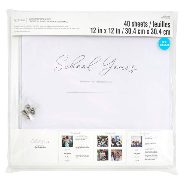 MICHAELS Bulk 6 Pack 12" x 12" School Years Guided Scrapbook Layouts